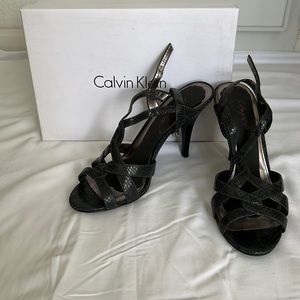 Calvin Klein Reena Printed Snake Sandal